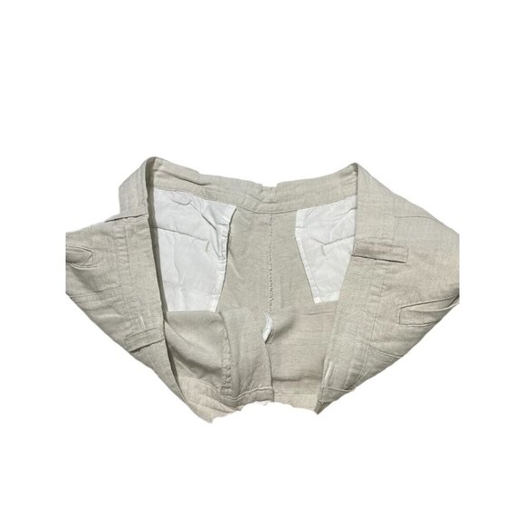 Cubavera Men's Cargo Shorts Button Zip Fly Linen Cream Size 42 - Picture 5 of 5